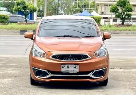 รถมือสอง.COM » MITSUBISHI MIRAGE 1.2 GLX CVT ปี2016 จดปี2017 เบนซิน เกียร์ธรรมดา สีส้ม